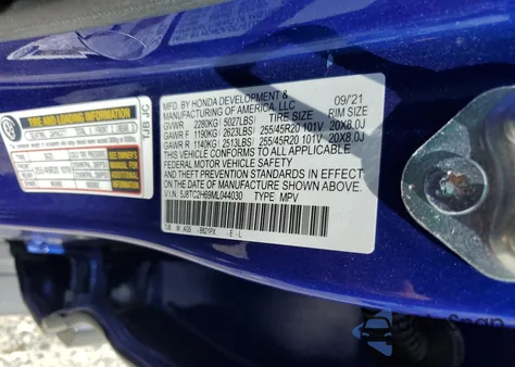 2021 Acura Rdx A-Spec из США, поврежденный, VIN 5J8TC2H69ML044030